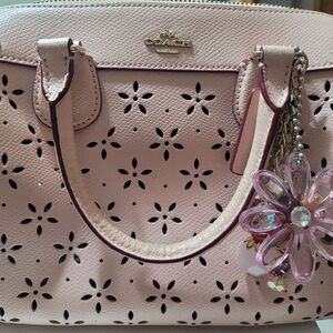 Coach Pink Floral Cutout Women's Bag